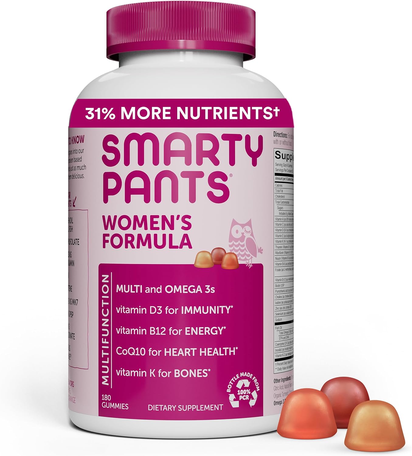 SmartyPants-Women's-Multivitamin-Gummies:-Omega-3-Fish-3194