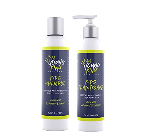 Young-King-Hair-Care-Kids-Shampoo-and-Conditioner-Bundle-|