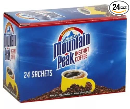 Jamaican Mountain Peak Instant Coffee Original 24 Sachets (Pack of 1)