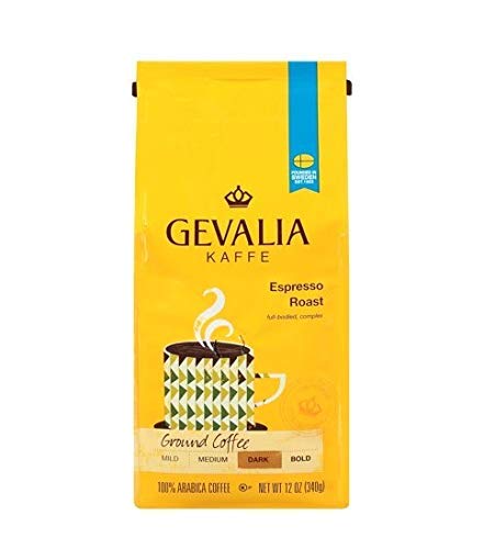 Gevalia Kaffe Espresso Roast Dark Ground Coffee 12 oz (Pack of 3)