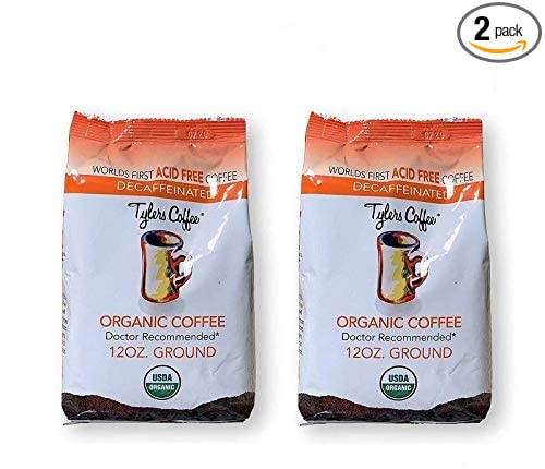 Tylers Coffee Acid Free Organic Decaf Coffee 12 Oz Bag (Ground) | (Pac