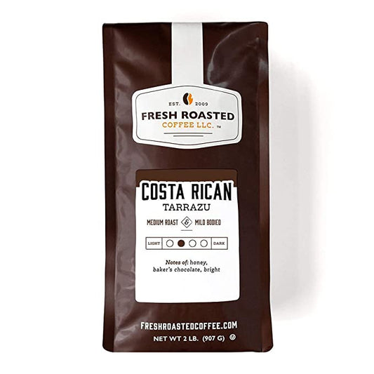 Fresh Roasted Coffee, Costa Rican Tarrazu, 2 lb (32 oz), Medium Roast,