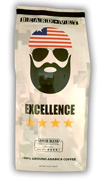 Beard Vet Excellence Coffee 12 oz. Ground DECAF