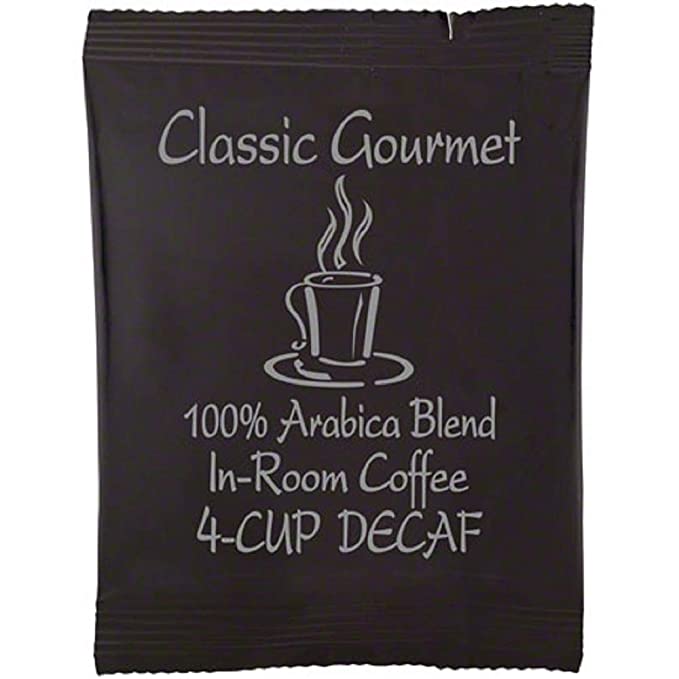 Classic Gourmet DeCaf 4 Cup Coffee Filterpack for Hotels and Motels- C