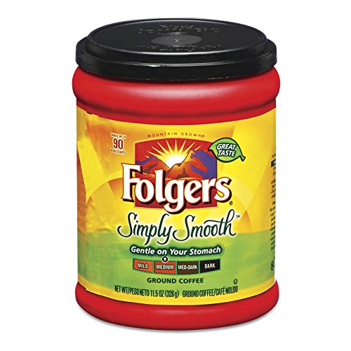 Fresh Taste of Folgers Coffee, Simply Smooth, Gentle on Your Stomach,