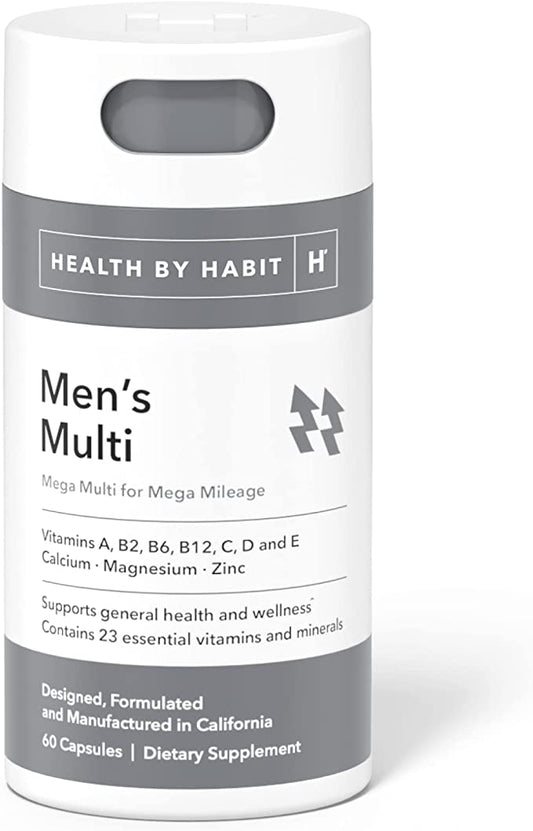 Health By Habit Mens Multi Supplement (60 Capsules) - 23 Essential Vitamins and Minerals,