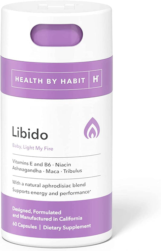 Health By Habit Libido Blend (60 Capsules) - Natural Aphrodisiac Blend with Maca, Ashwagan