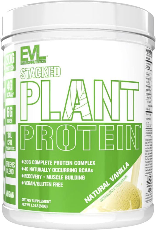 Evlution-Nutrition-Stacked-Plant-Protein-Powder,-100