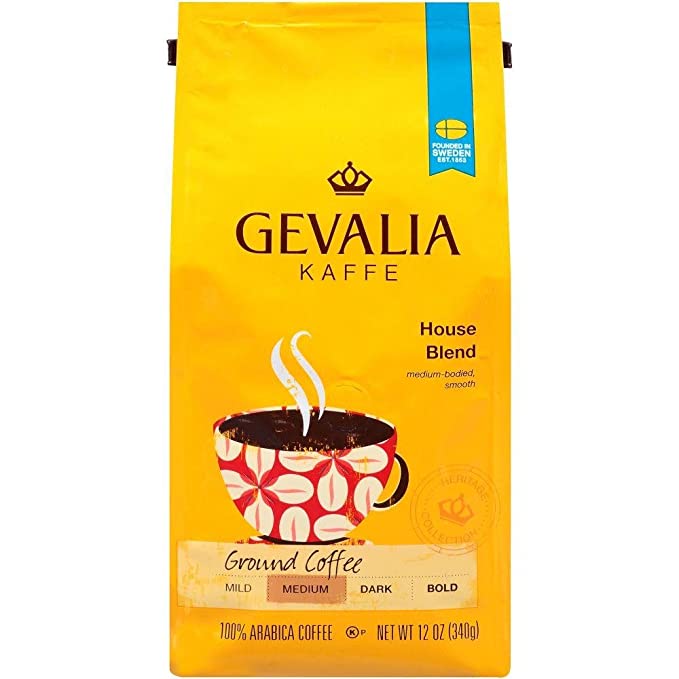 Gevalia Kaffe House Blend and Majestic Roast Ground Coffee 12 ounce (2