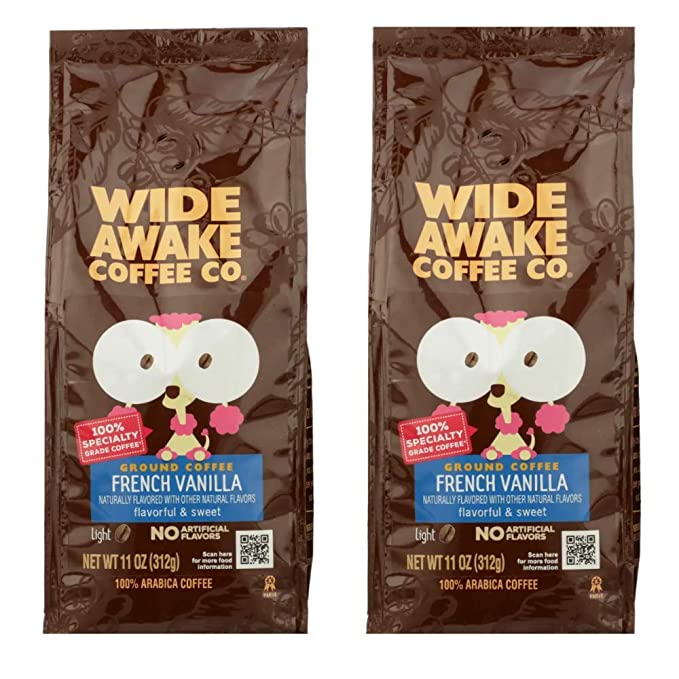 Wide Awake Coffee Co French Vanilla Ground Coffee 12 oz (pack of 2)