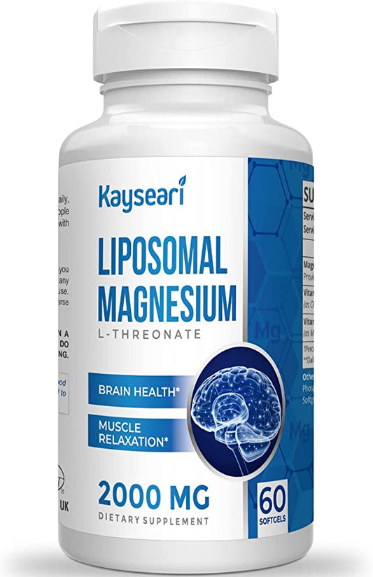 Liposomal Magnesium L-Threonate 2000mg-High Absorption-Magnesium Threonate Supplements wit