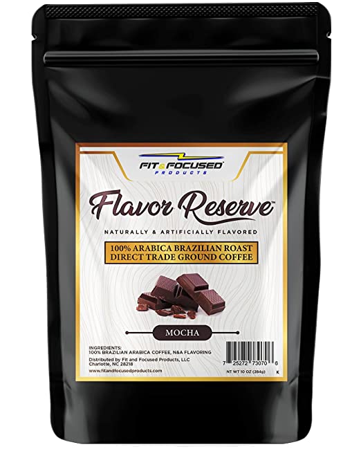 Mocha Flavored Ground Coffee- Fit and Focused Flavor Reserve Line With