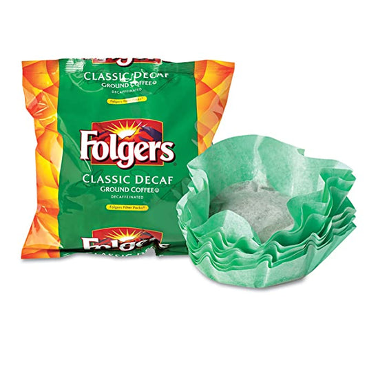 Folgers Filter Packs Classic Decaf Ground Coffee, 40 Filter Packs, Pre