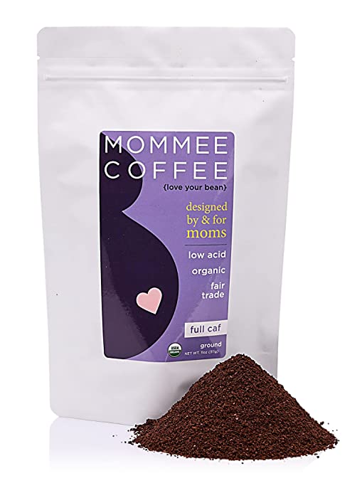 Mommee Coffee - Full Caf, Low Acid Coffee | Ground, Organic | Fair Tra