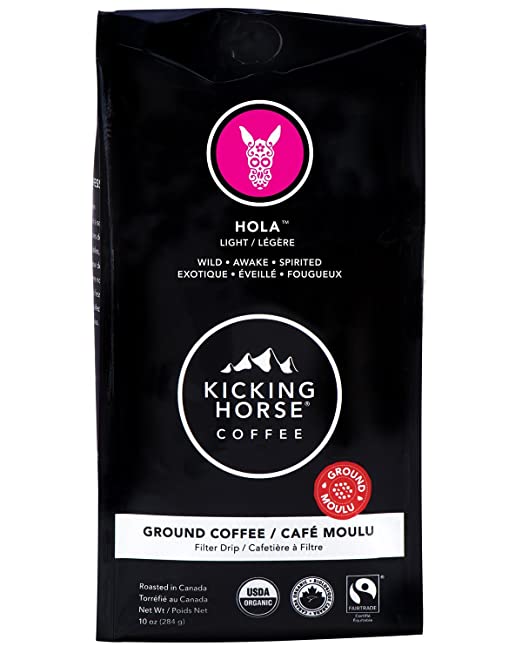 Kicking Horse Coffee, Hola, Light Roast, Ground, 10 oz - Certified Org