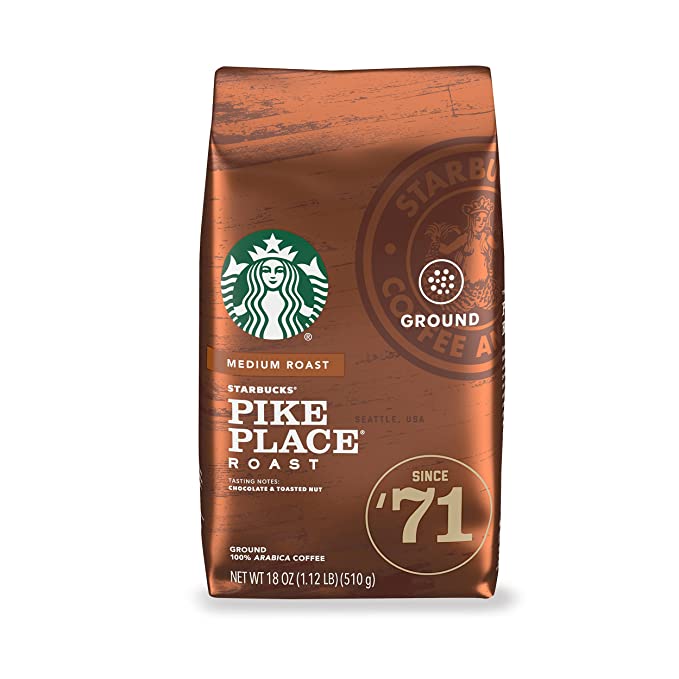 Starbucks Medium Roast Ground Coffee — Pike Place Roast — 100% Arabica