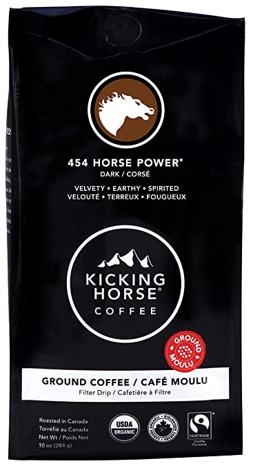 Kicking Horse Coffee, 454 Horse Power, Dark Roast, Ground, 10 oz - Cer