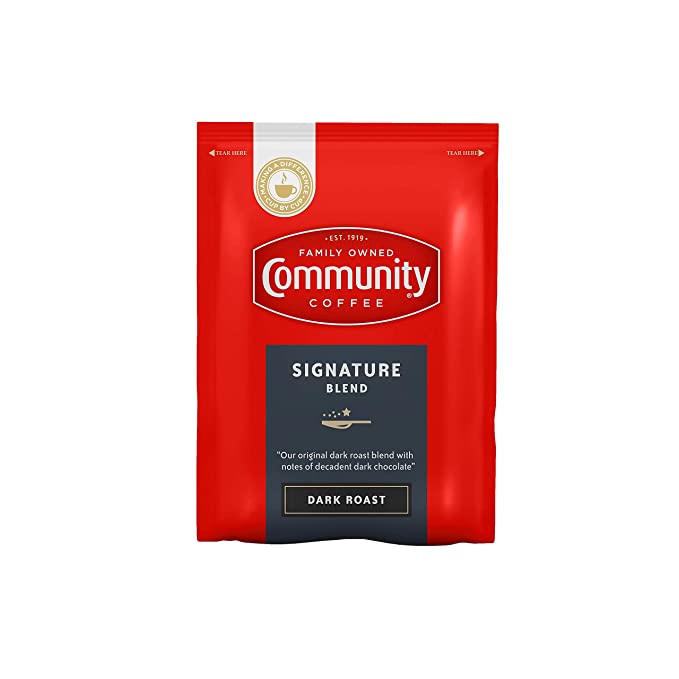 Community Coffee Signature Blend, Dark Roast Pre-Measured Coffee Packs