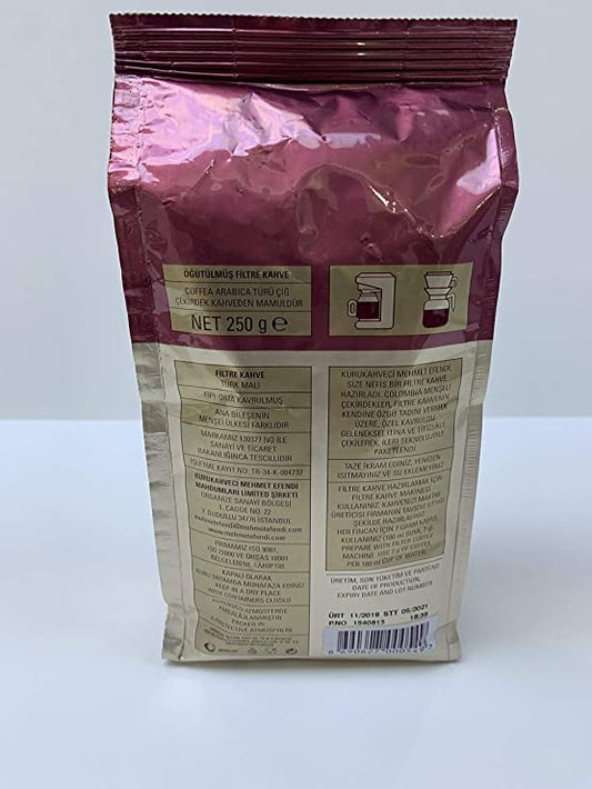 Mehmet Efendi Colombian Filter Coffee 8.8 Oz (250 Gr) (Single Pack)