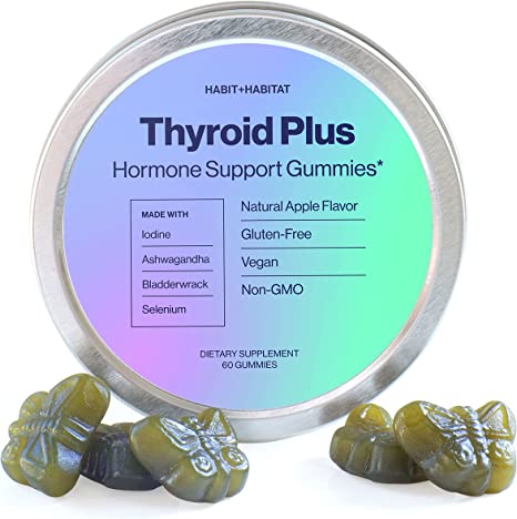 Habit Habitat Thyroid Plus Gummies - Thyroid Support with Ashwaganda, Iodine, Bladderwrack