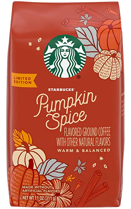 Starbucks Pumpkin Spice Flavored Ground Coffee - Warm & Balanced, No A