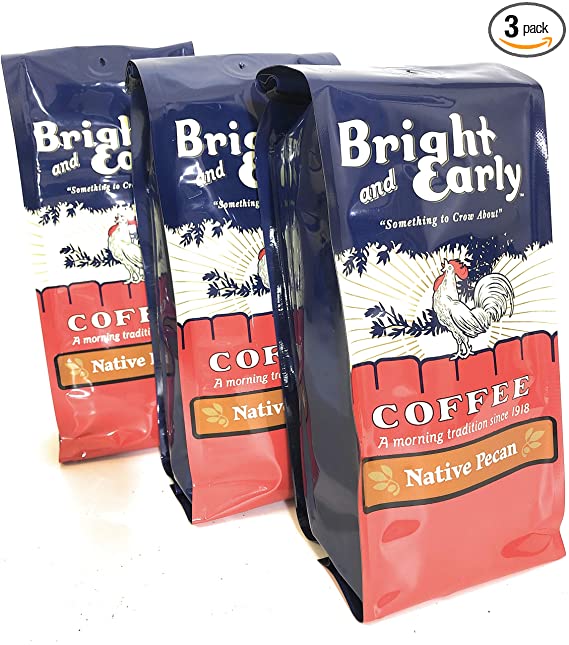 Bright and Early Coffee NATIVE PECAN 12 oz GROUND COFFEE PACK OF 3