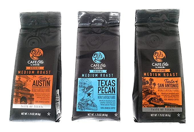 Cafe Ole Taste of Texas Ground Coffee Sampler 3 pack Taste of Austin,